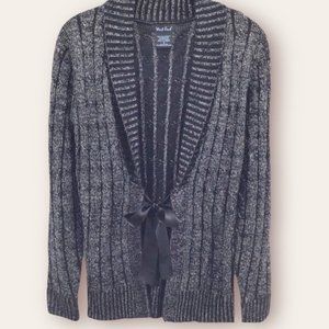 WEST END BLACK CARDIGAN SWEATER